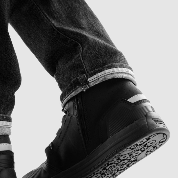 JEANSY MOTOCYKLOWE REBELHORN BRONCO WASHED BLACK MONOLAYER