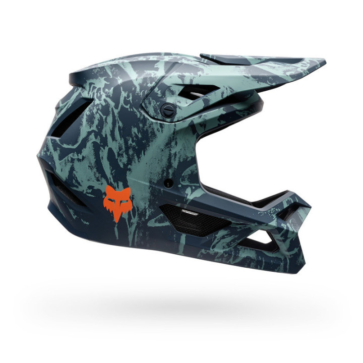 KASK ROWEROWY JUNIOR FOX RAMPAGE IMG PRINT ARCTIC BLUE YS