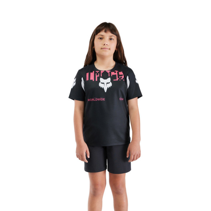 KOSZULKA ROWEROWA JUNIOR FOX RANGER DIGI IMAGE BLACK YS