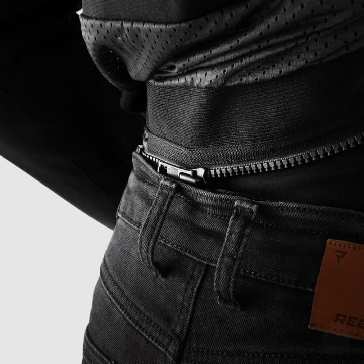 JEANSY MOTOCYKLOWE DAMSKIE REBELHORN BRONCO WASHED BLACK MONOLAYER