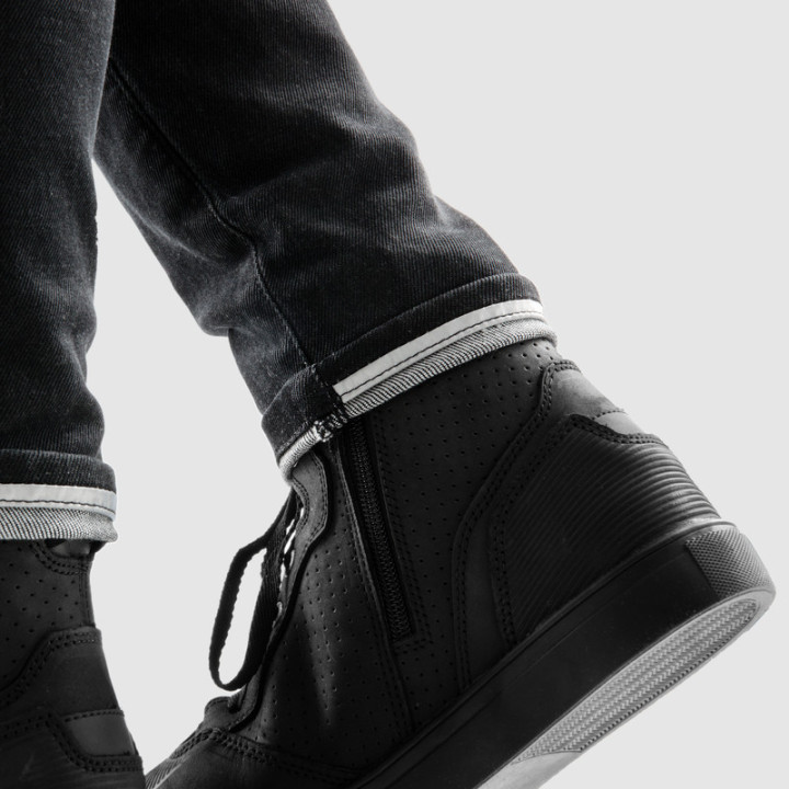 JEANSY MOTOCYKLOWE DAMSKIE REBELHORN BRONCO WASHED BLACK MONOLAYER