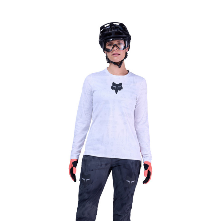 KOSZULKA ROWEROWA Z DŁUGIM RĘKAWEM DAMSKA FOX RANGER LUNAR SE WHITE XL