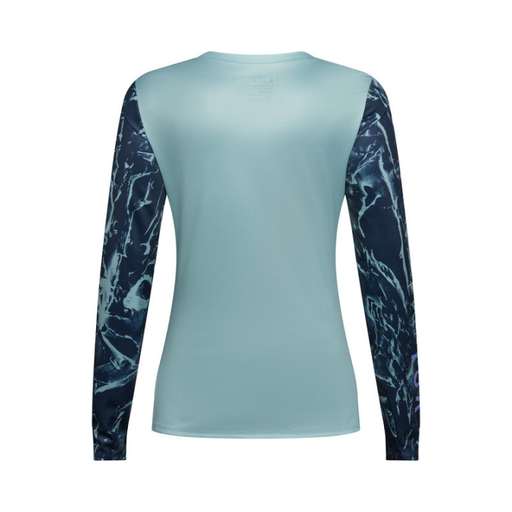 KOSZULKA ROWEROWA Z DŁUGIM RĘKAWEM DAMSKA FOX RANGER IMG PRINT ARCTIC BLUE S