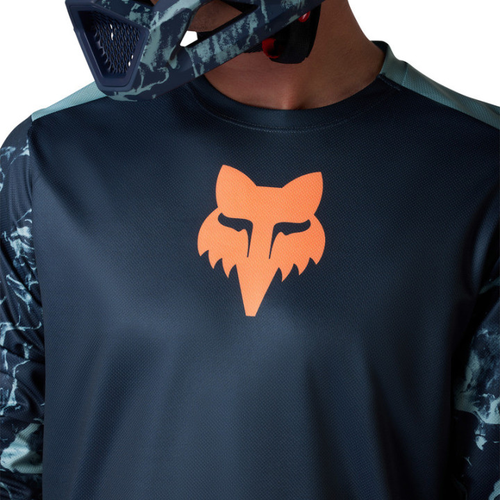 KOSZULKA ROWEROWA Z DŁUGIM RĘKAWEM JUNIOR FOX RANGER IMG PRINT ARCTIC BLUE YS