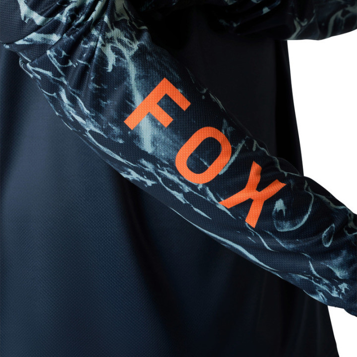 KOSZULKA ROWEROWA Z DŁUGIM RĘKAWEM JUNIOR FOX RANGER IMG PRINT ARCTIC BLUE YS