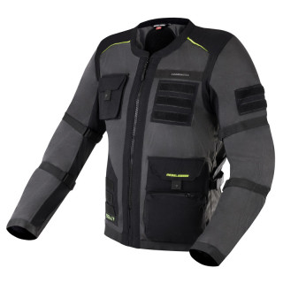 KURTKA MOTOCYKLOWA TEKSTYLNA REBELHORN BRUTALE DARK GREY BLACK FLUO YELLOW