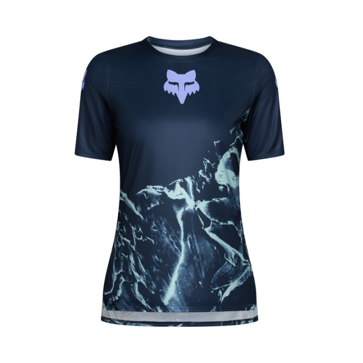 KOSZULKA ROWEROWA DAMSKA FOX RANGER IMG PRINT ARCTIC BLUE