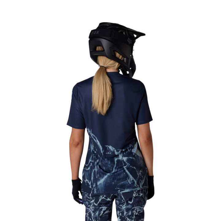 KOSZULKA ROWEROWA DAMSKA FOX RANGER IMG PRINT ARCTIC BLUE