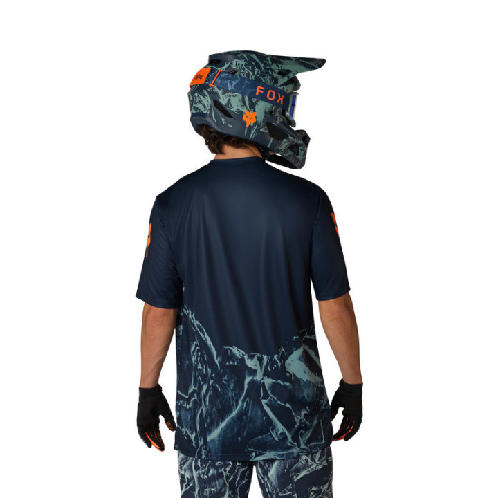 KOSZULKA ROWEROWA JUNIOR FOX RANGER IMG PRINT ARCTIC BLUE