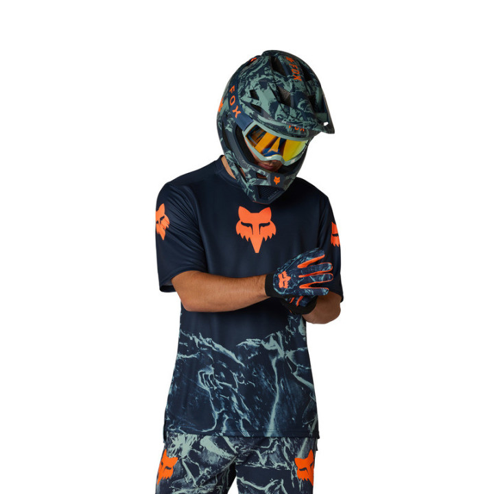 KOSZULKA ROWEROWA JUNIOR FOX RANGER IMG PRINT ARCTIC BLUE