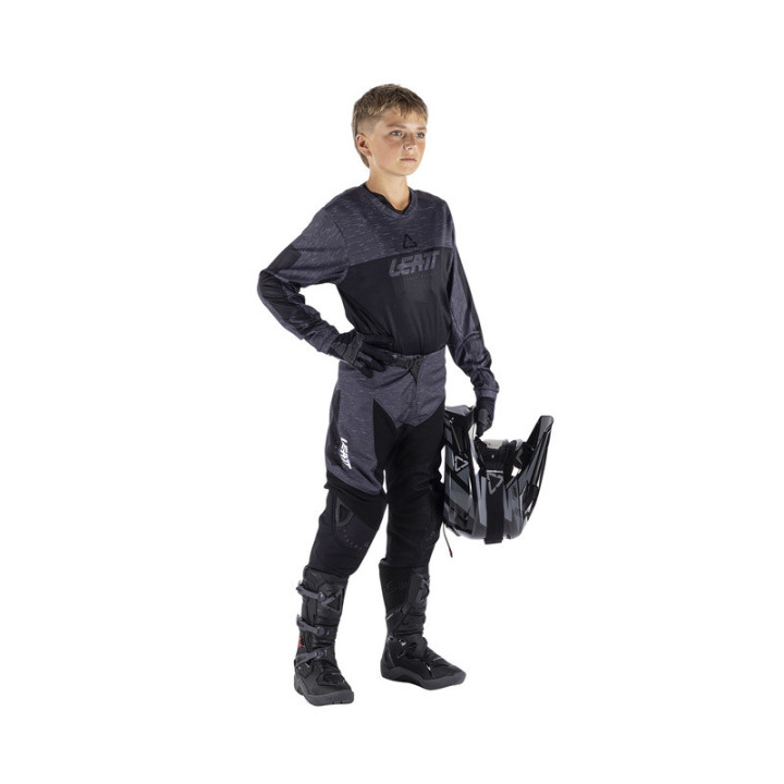 STRÓJ OFFROADOWY BLUZA I SPODNIE JUNIOR LEATT MINI RIDE KIT 3.5 STEALTH BLACK GREY XS