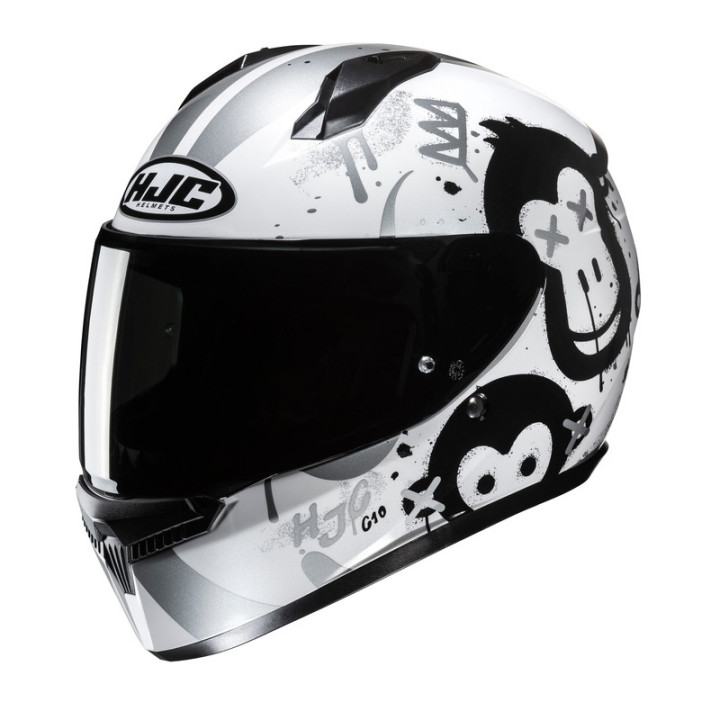 KASK MOTOCYKLOWY HJC C10 GETI BLACK SILVER