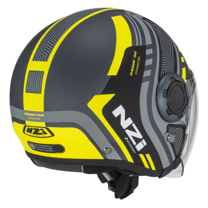 KASK MOTOCYKLOWY NZI RINGWAY 2 DUO CONNECTED ANTRACITE GREY MATT