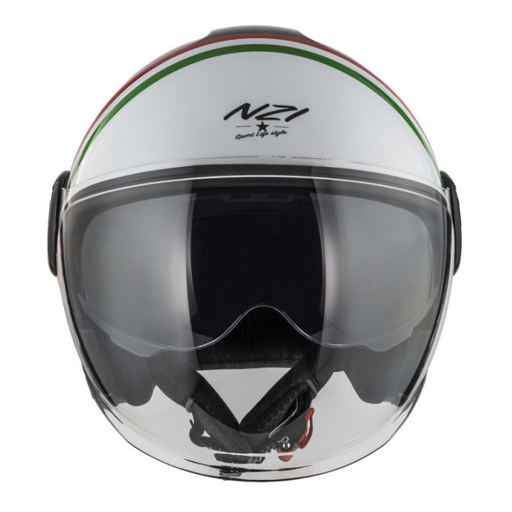KASK MOTOCYKLOWY NZI RINGWAY 2 DUO SKYLINE BLACK WHITE ITALY