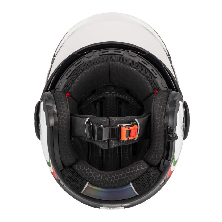 KASK MOTOCYKLOWY NZI RINGWAY 2 DUO SKYLINE BLACK WHITE ITALY