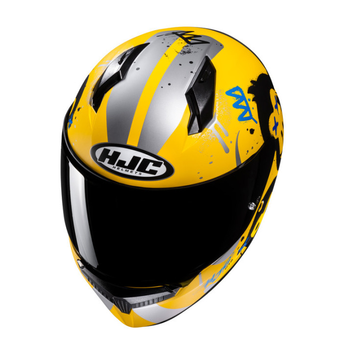 KASK MOTOCYKLOWY HJC C10 GETI YELLOW SILVER
