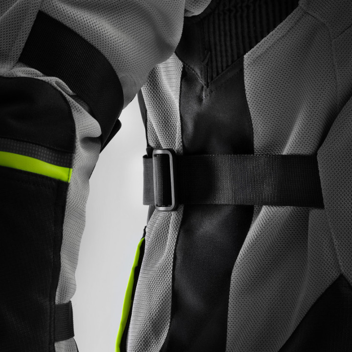 KURTKA MOTOCYKLOWA TEKSTYLNA REBELHORN SCANDAL 3 BLACK GREY FLUO YELLOW
