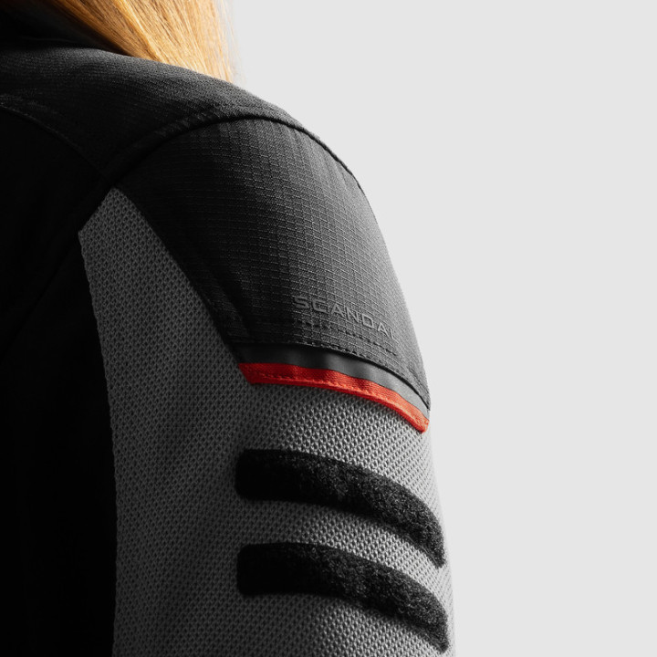 KURTKA MOTOCYKLOWA TEKSTYLNA DAMSKA REBELHORN SCANDAL 3 BLACK GREY RED