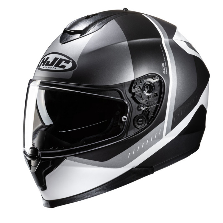 KASK MOTOCYKLOWY HJC C70N ALIA BLACK SILVER M