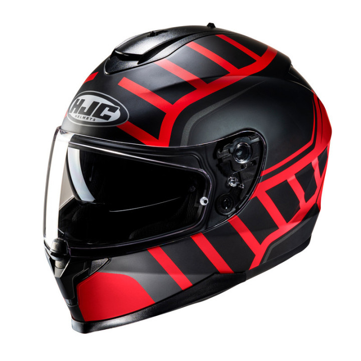 KASK MOTOCYKLOWY HJC C70N HOLT BLACK RED