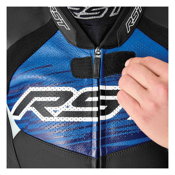 KURTKA MOTOCYKLOWA SKÓRZANA RST TRACTECH EVO D3O BLACK BLUE