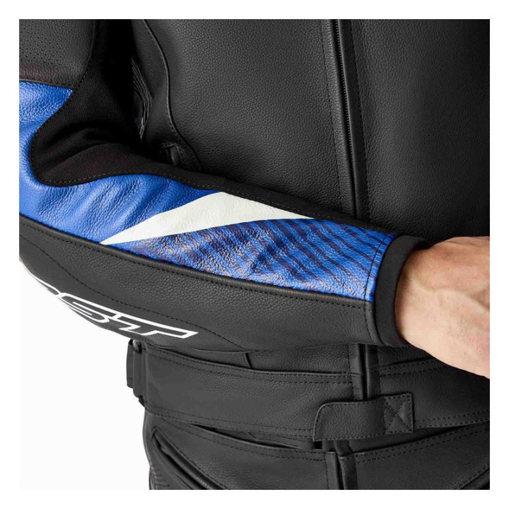 KURTKA MOTOCYKLOWA SKÓRZANA RST TRACTECH EVO D3O BLACK BLUE