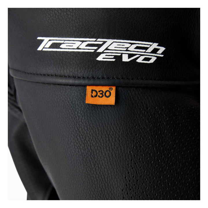 KURTKA MOTOCYKLOWA SKÓRZANA RST TRACTECH EVO D3O BLACK FLUO RED