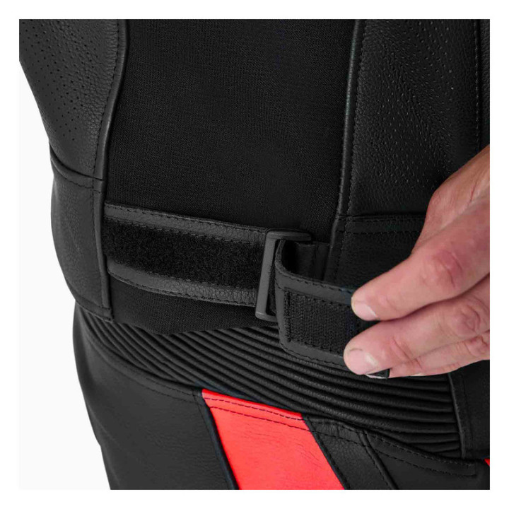 KURTKA MOTOCYKLOWA SKÓRZANA RST TRACTECH EVO D3O BLACK FLUO RED
