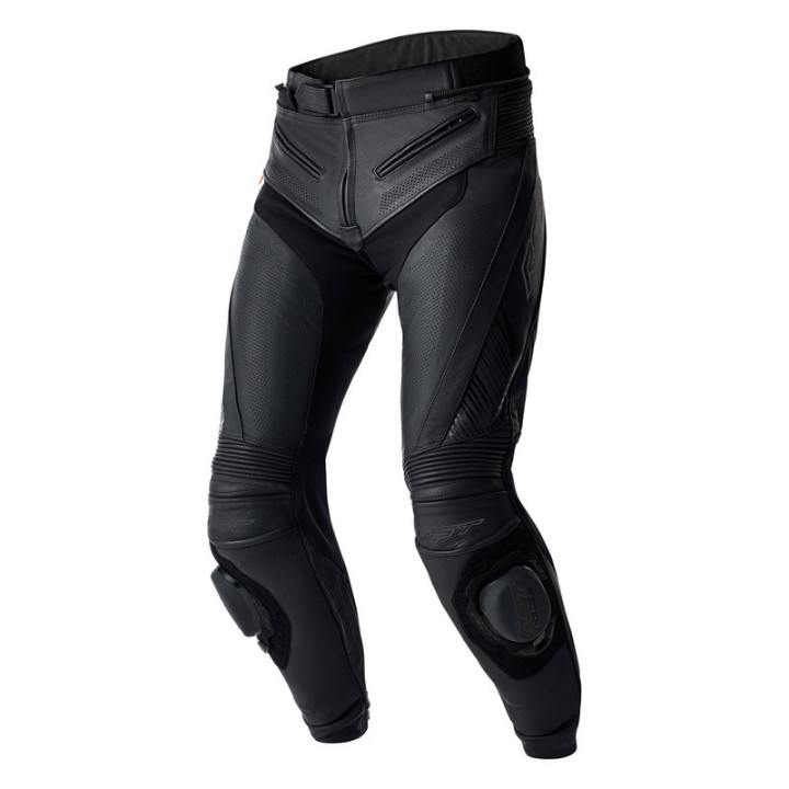 SPODNIE MOTOCYKLOWE SKÓRZANE RST TRACTECH EVO D3O BLACK BLACK