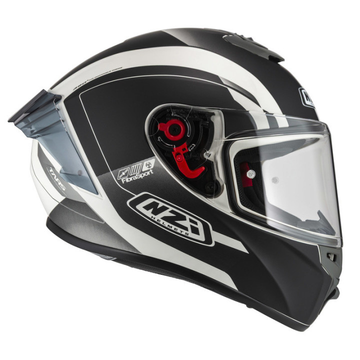 KASK MOTOCYKLOWY NZI TRENDY STREAM ELEGANCE WHITE BLACK TINTED S MATT