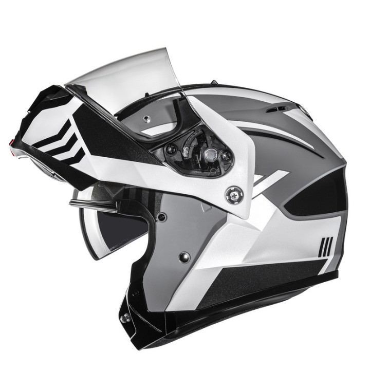 KASK MOTOCYKLOWY HJC C91N KAON BLACK WHITE