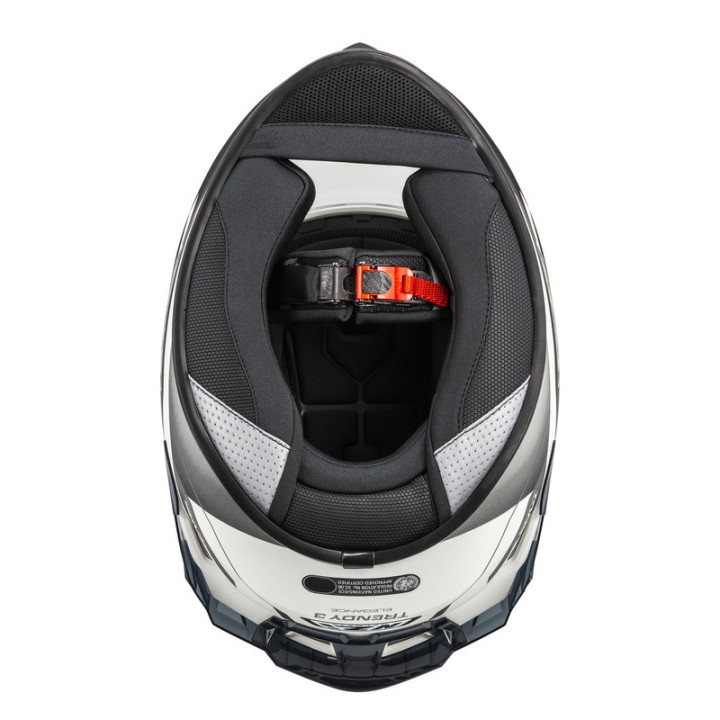 KASK MOTOCYKLOWY NZI TRENDY STREAM ELEGANCE WHITE BLACK TINTED S MATT