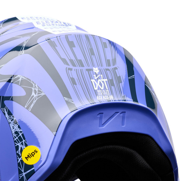 KASK MOTOCYKLOWY JUNIOR FOX V1 DIFFUSE SE PURPLE DOVE