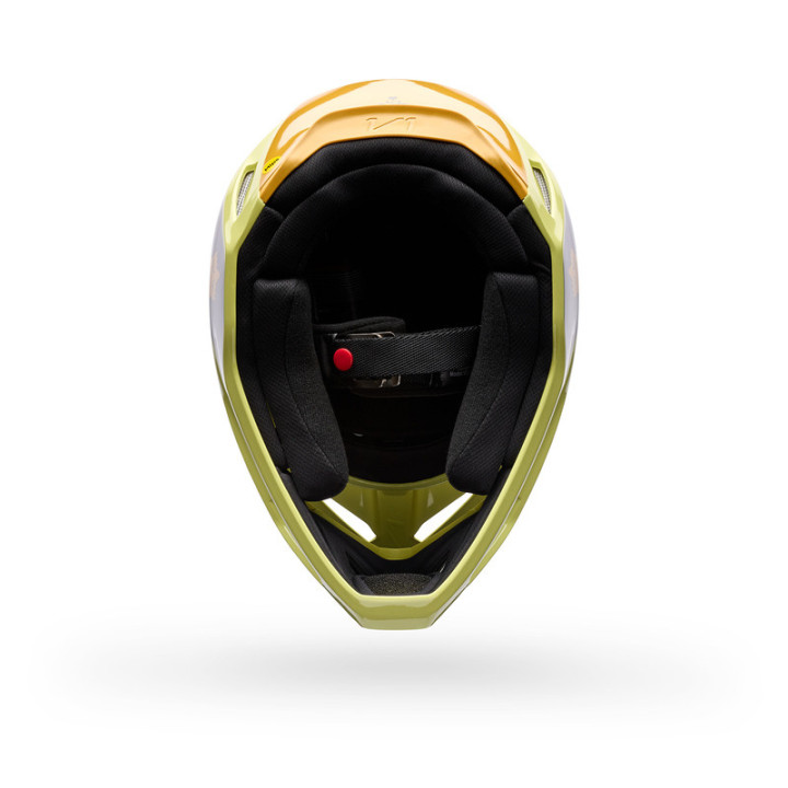 KASK MOTOCYKLOWY FOX V1 IMAGE PRINT PURPLE YELLOW