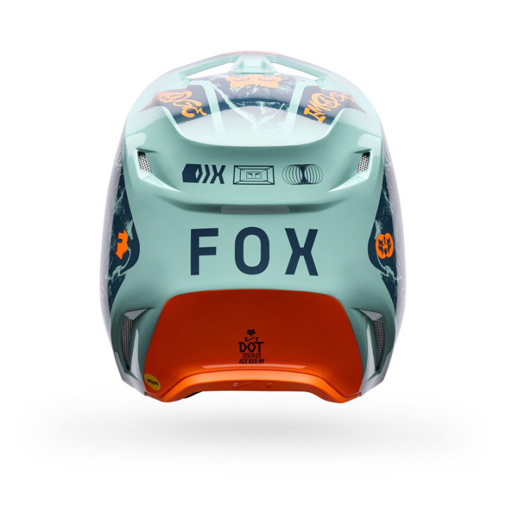 KASK MOTOCYKLOWY FOX V1 IMAGE PRINT ARCTIC BLUE