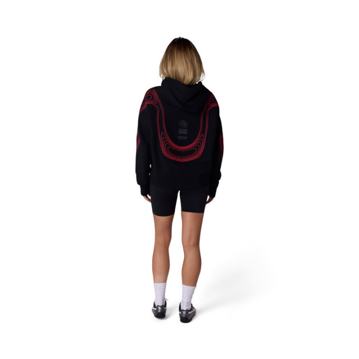 BLUZA Z KAPTUREM DAMSKA FOX VISION OVERSIZED FLEECE PO BLACK M