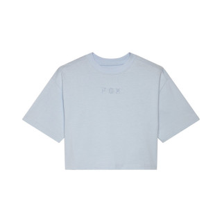 T-SHIRT DAMSKI FOX WORDMARK OS CROP PALE BLUE