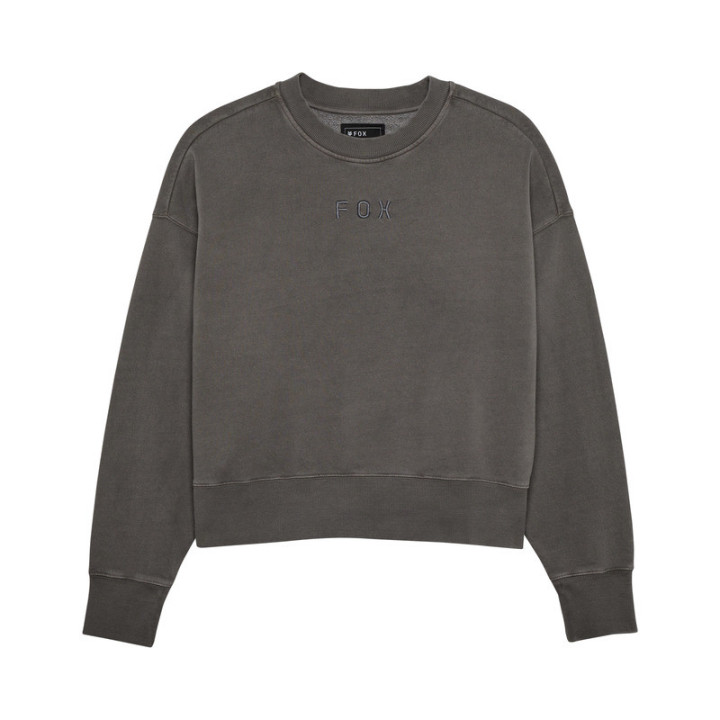 BLUZA DAMSKA FOX WORDMARK OVERSIZED FLEECE CREW PEWTER