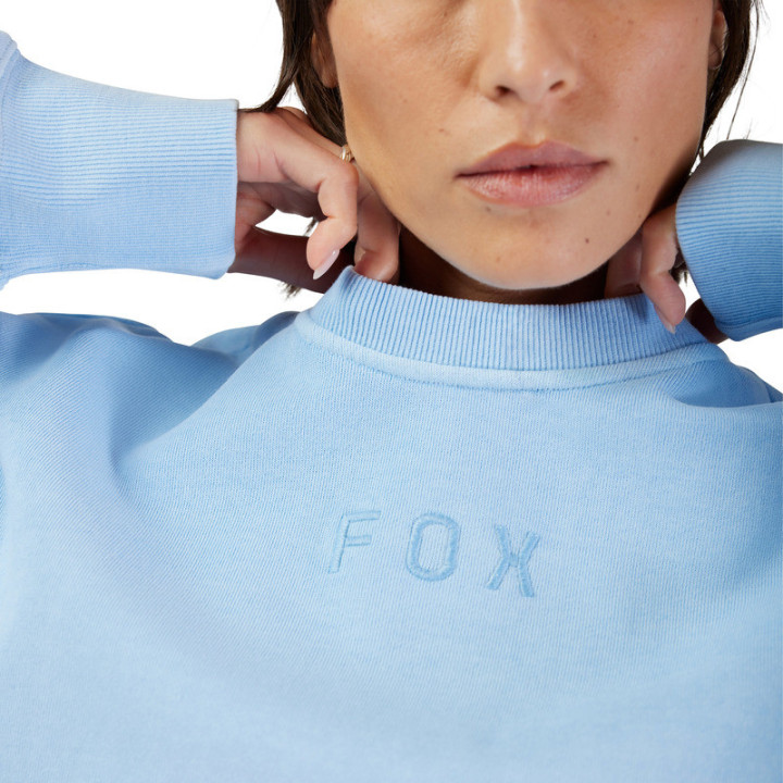 BLUZA DAMSKA FOX WORDMARK OVERSIZED FLEECE CREW CASHMERE BLUE