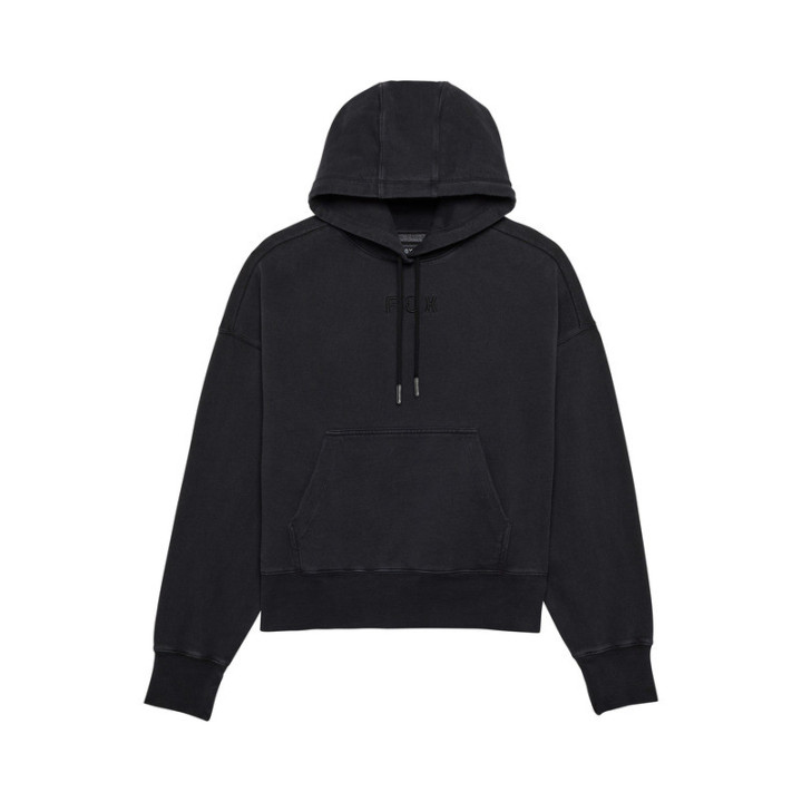 BLUZA Z KAPTUREM DAMSKA FOX WORDMARK OVERSIZED BLACK