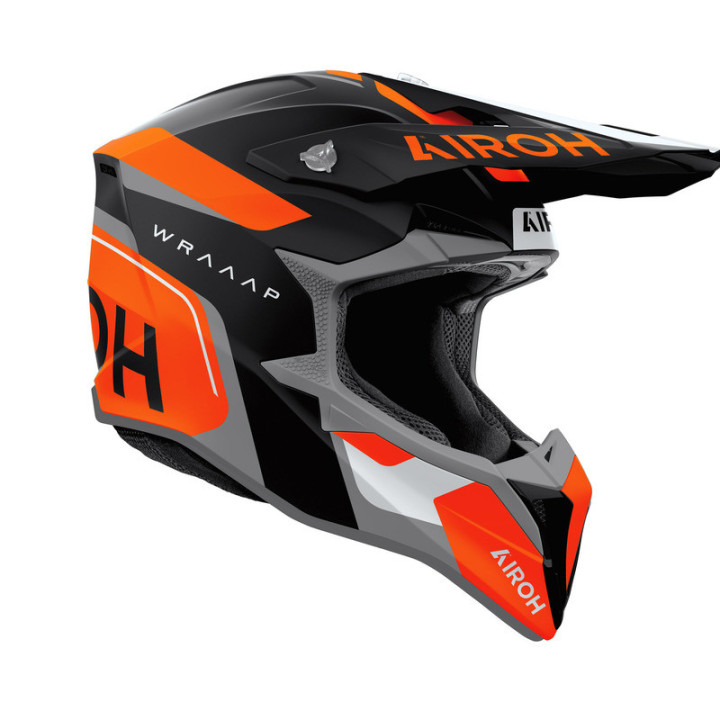 KASK MOTOCYKLOWY AIROH WRAAAP CONQUER ORANGE MATT