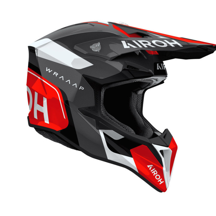 KASK MOTOCYKLOWY AIROH WRAAAP CONQUER RED GLOSS