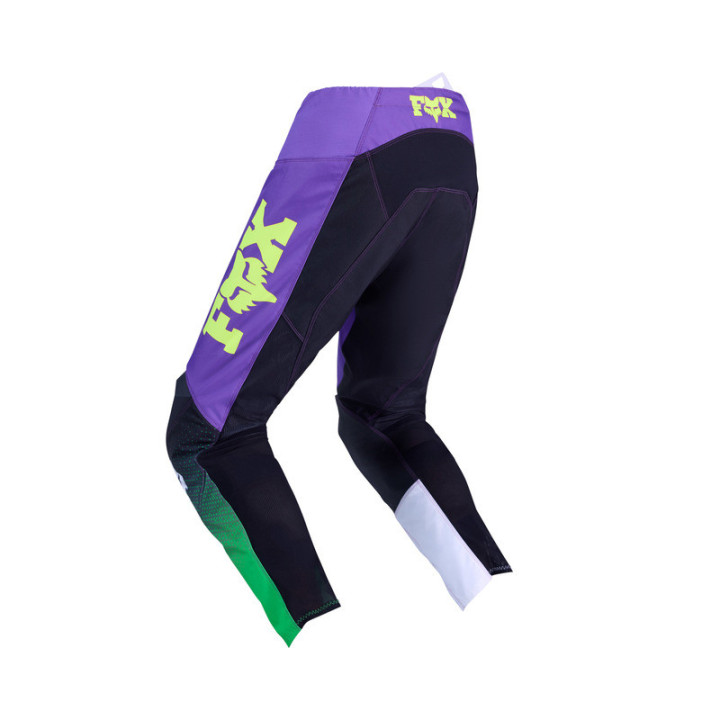 SPODNIE MOTOCYKLOWE FOX 180 KAWASAKI PURPLE WHITE