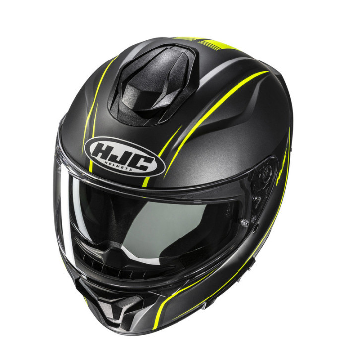 KASK MOTOCYKLOWY HJC C71 QUEZ BLACK YELLOW