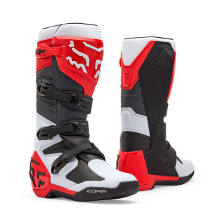 BUTY MOTOCYKLOWE FOX COMP WHITE FLUO RED 9.5