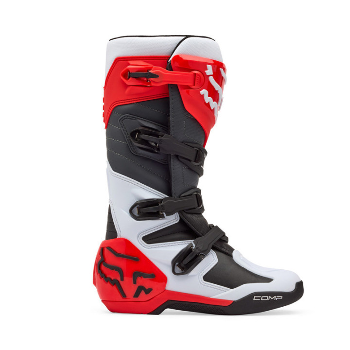 BUTY MOTOCYKLOWE FOX COMP WHITE FLUO RED 9.5