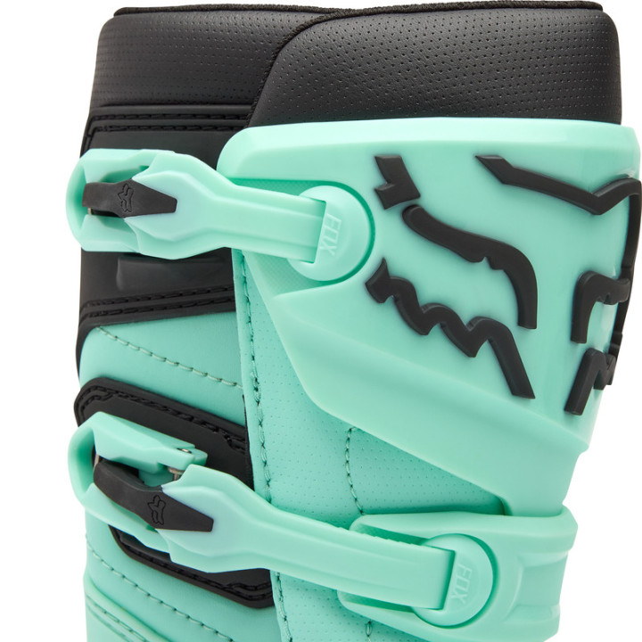 BUTY MOTOCYKLOWE JUNIOR FOX COMP TEAL