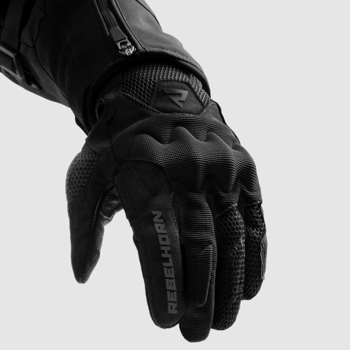 RĘKAWICE MOTOCYKLOWE DAMSKIE REBELHORN CORE BLACK