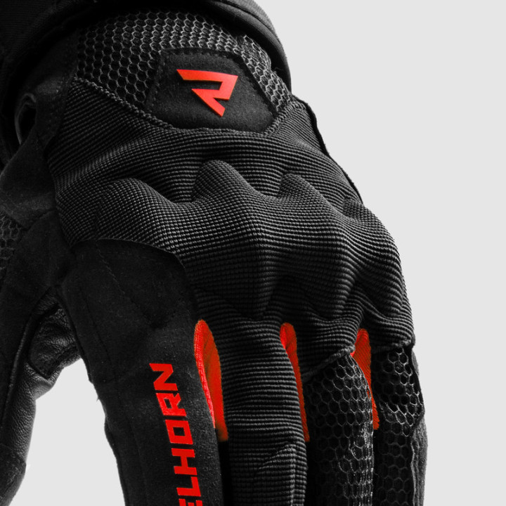 RĘKAWICE MOTOCYKLOWE DAMSKIE REBELHORN CORE BLACK RED