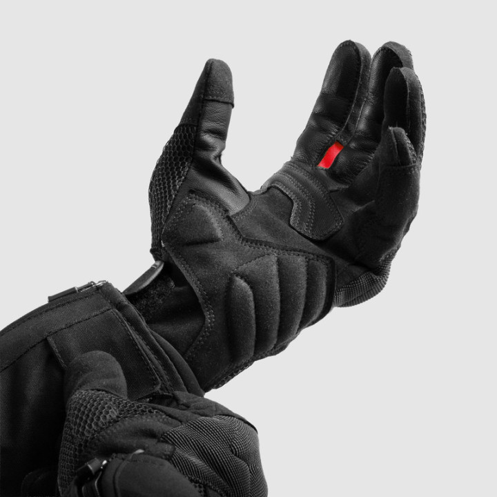 RĘKAWICE MOTOCYKLOWE DAMSKIE REBELHORN CORE BLACK RED